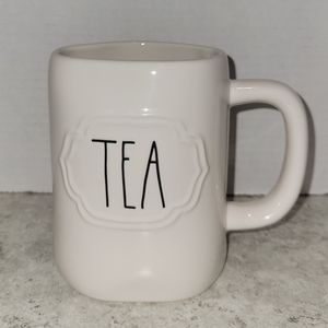 Rae Dunn "TEA" White Ceramic Mug